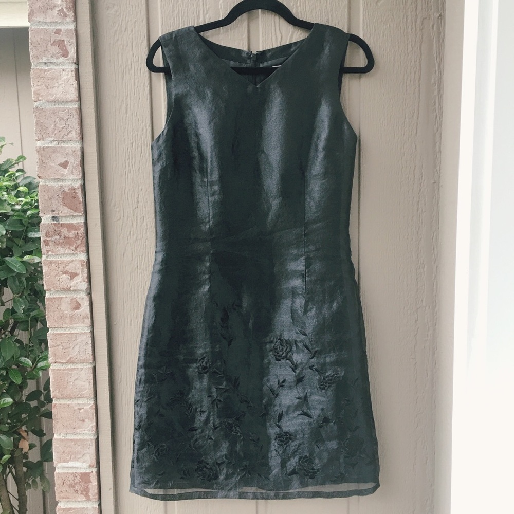 NEW Eddie Bauer Black Organza Cocktail Dress 10